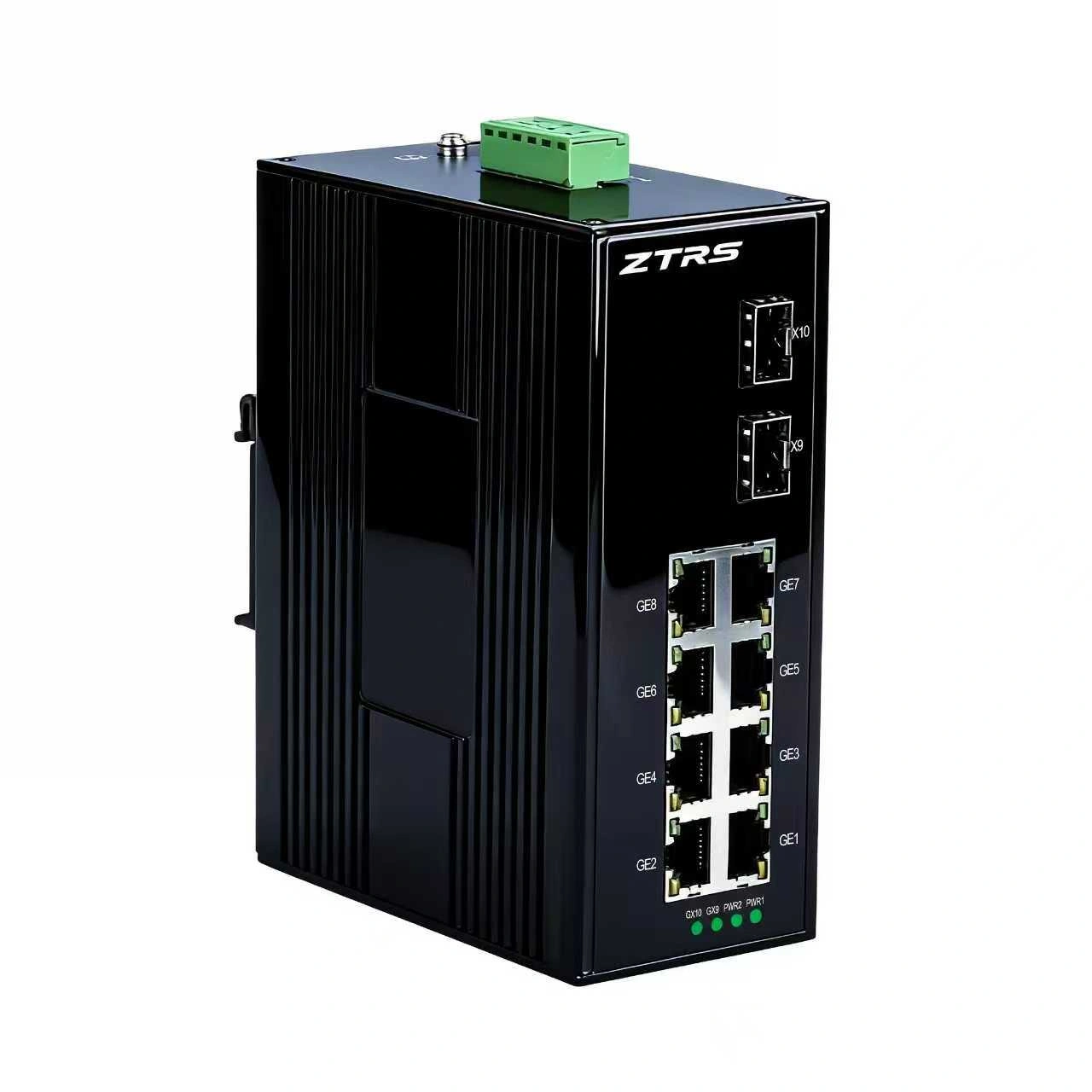 iSW-510-(P)-2GX8GT 2-port GbE fiber + 8-port GbE PoE industrial switch
